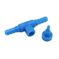 100Pcs Blue Plastic 2 Way Aquarium Fish Tank Air Pump Control Valve for 4mm Air Pipe