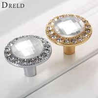 ✘✷ DRELD Glass Dresser Pulls Crystal Furniture Handles Cupboard Cabinet Knob and Handle Kitchen Door Handle Modern Furniture Knobs