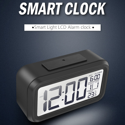 LED นาฬิกาปลุกดิจิตอลแสงไฟเลื่อนปิดเสียงปฏิทินสก์ท็อปอิเล็กทรอนิกส์ Bcaklight นาฬิกาตั้งโต๊ะนาฬิกาตั้งโต๊ะแบตเตอรี่