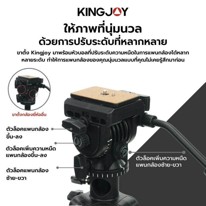 ขาตั้งกล้อง-kingjoy-vt-1500-adjustable-camera-video-tripod-legs-stand-วัสดุอลูมิเนียม-รองรับน้ำหนักสูงสุด-5-กิโลกรัม