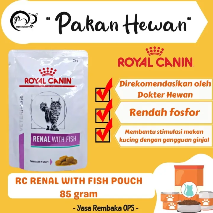 ROYAL CANIN CAT RENAL TUNA WITH FISH 85 gr RC Makanan Khusus Penyakit
