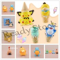 【hot sale】 ﹉₪ B09 Anime Pokemon Pikachu Psyduck Snorlax Bulbasaur Pvc Figure Cartoon Cute Ice-cream Cone Action Figure Collection Model Toys