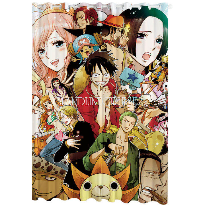 hd-พิมพ์-one-piece-ม่านห้องนั่งเล่นเบย์หน้าต่างแรเงาผ้า