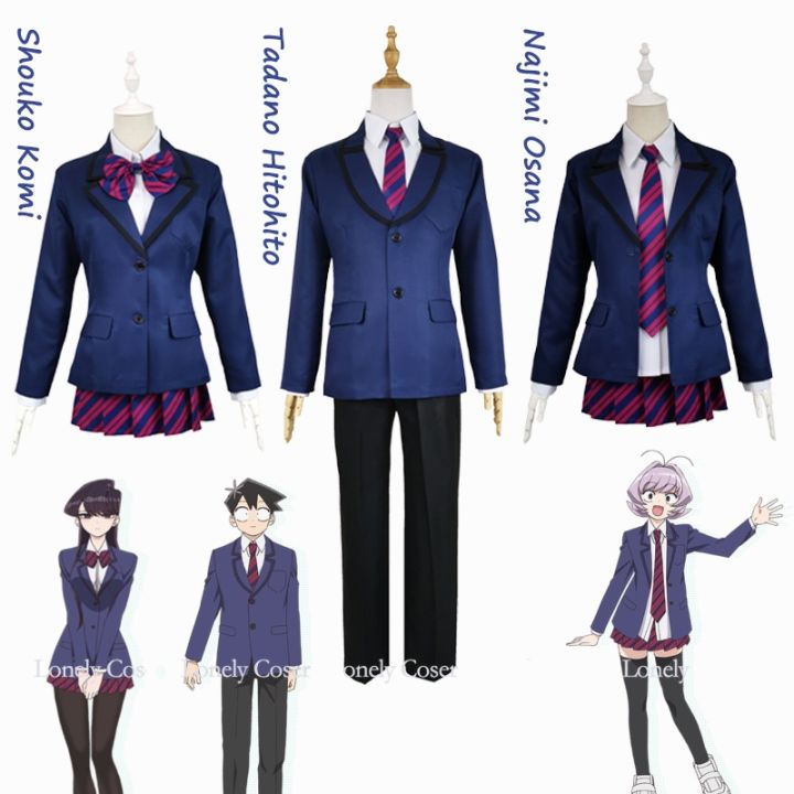 HOT★New Anime Komi Can't Communicate Cosplay Costume Shouko Komi Najimi ...