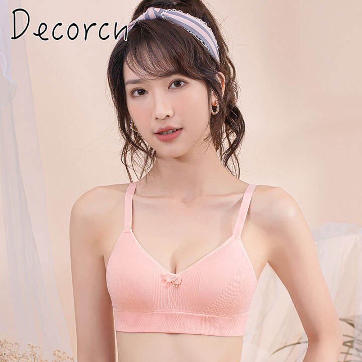 Decorcn Girls Underwear No Steel Ring Thin Camisole Women's Bra is Soft