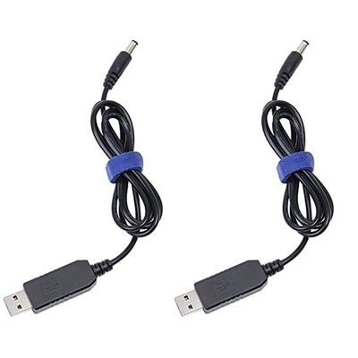 USB to DC Convert Cable 5V Voltage Step-Up Cable 5.5x2.1mm DC Male 1M New