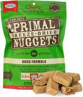 อาหารแมวอบแห้ง Primal Nuggets Grain-Free Freeze-Dried Duck Formula Cat Food 5.5oz จากอเมริกา