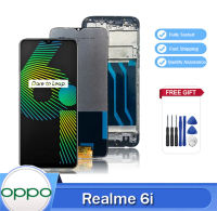 6.5 "Realme เดิมหน้าจอ6i มีกรอบสำหรับ Oppo Realme 6i แอลซีดีหน้าจอสัมผัสประกอบ Digitizer สำหรับ Realme6i RMX2040ดิสเพลย์