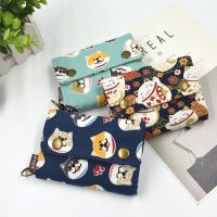 【CC】 Cotton Fabric Wallet Men Large Coin Purses Short Wallets Youth Students Fashion Multifunction Card Holders Money