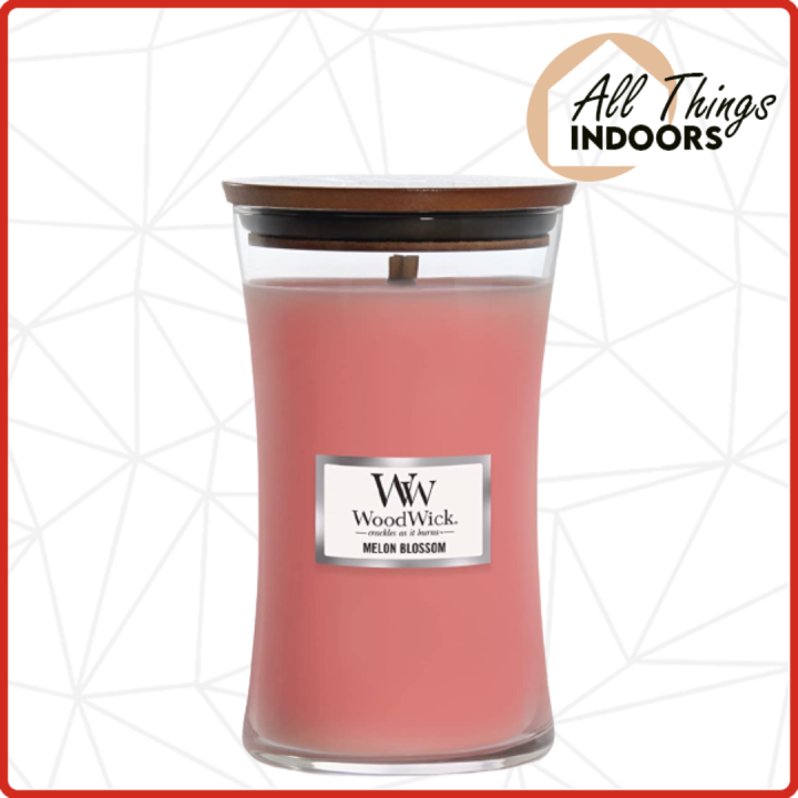 Woodwick Large Hourglass Jar 21.5oz Melon Blossom Candle Lazada PH