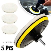 5PCS 3/4/5/6/7 inch Polishing Kit Polishing Pad Car Waxing Sponge Disk Wool Wheel Auto Paint Care Polisher Pads Car Gadget Adhesives Tape