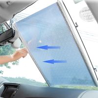 ☼✙ 68X125CM Car Auto Retractable Sunshade Folding Sun Visor Sheet Anti UV Sun Shade Car Interior Windshield Protection Accessories