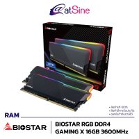 [ดีลเด็ด Mega Sale 8.8] RAM Biostar 16 Gb Gaming X RGB DDR4 Bus 3600MHz