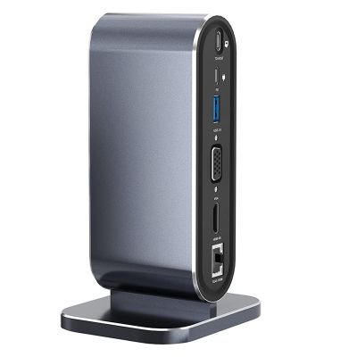 12-In-1 USB C Docking Station USB C Hub Dock Laptop Display Docking Station USB 3.0 Adapter for Windows Mac Computer