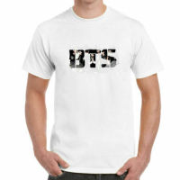 BTS ตัวอักษร TShirt เกาหลี Boy Band เพลง Kpop