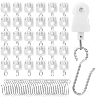 ₪☃ 30 Pcs RV Curtain Accessories Track Glider Hook Rollers Hooks Accesories Pulley Rails Slider Plastic Iron Shower Curtains