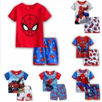 COD SDFGDERGRER COD New Spiderman Kids Pajamas Short Sleeve T-shirt Shorts Set Summer Cool and Breathable Children Casual Homewear g
