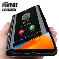 For Xiaomi Redmi 10C Case Smart Mirror Leather Flip Redmi 10C Redmy 10 C C10 220333QBI 6.71 Magnetic Book Stand Coque Redmi10C