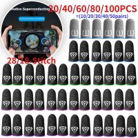 20-100 Pcs For PUBG Gaming Finger Sleeve Breathable Fingertips Sweatproof Anti-slip Fingertip Cover Thumb Gloves For Mobile Game