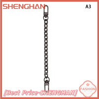 SHENGHAN โซ่กระเป๋าอุปกรณ์สายรัด20Cm ห่วงโซ่โลหะสีทึบทนทานโซ่ DIY เข็มขัดสีดำทองเงิน