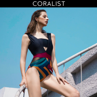 [Vogue Exclusive] Coralist Swimwear ชุดว่ายน้ำวันพีซ One-piece รุ่น Jules สี ดำ/หลากสี Midnight/Geo Splice (CREX175)