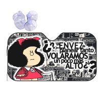 Cute Mafalda Sunshade Windscreen Anime Cartoon Foldable Car Front Windshield 70x130cm Sunshade Visor Solar Protect Sunshades