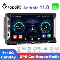 Podofo 2din Android11 Carplay Radio For Universal GPS Navigation Autoradio Stereo Multimedia Video Player WIFI For VW Nissan