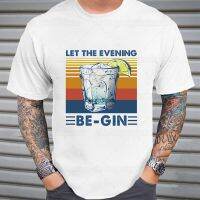 T-shirt ขายดี เสื้อยืดลําลอง แขนสั้น พิมพ์ลาย Let The Evening Be Gin สไตล์ฮิปฮอป ค็อกเทล วินเทจ เหมาะกับฤดูร้อน CPpkmg0  YKD9