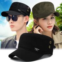 【Hot Sale】 Hat mens spring and autumn Korean version of the breathable military cap outdoor casual peaked summer sunscreen sunshade hat men women flat