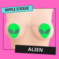 พร้อมส่ง ? สติกเกอร์ปิดจุก เอเลี่ยน Alien แฟนซี สติกเกอร์ปิดหัวนม แผ่นแปะนม แผ่นแปะจุก แปะจุก ปิดจุก ที่ปิดหัวนม ที่ปิดจุก เทปแปะนม