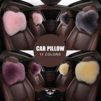 Australian Real Sheepskin Fur Car Neck Cushion Pillow Car Headrest/Lumbar Support Winter Accessories Luxury Interior Universal Seat Cushions