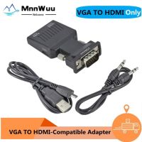 ✴№♨ VGA to HDMI-compatible Converter Adapter 1080P VGA Adapter For PC Laptop to HDTV Projector Video Audio VGA TO HDMI-Compatible