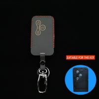 yonggax 3-Button Genuine Leather Case Car Key Protection Smart Skin For Renault Clio Logan Megane 2 3 Koleos Scenery Shell Box