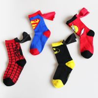 Funny Cartoon Socks Super Hero Cosplay Sock Spring Summer Autumn Sweat Absorption Cotton Short Socks Kids Christmas Gift