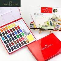 สีน้ำทาหน้าวาดเขียนสีแบบศิลปะสีน้ำทาหน้าทึบ/FABER CASTELL พร้อมแปรง/ฟองน้ำ24/36/48สี