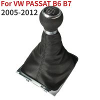 【DT】 hot  6 Speed For VW PASSAT B6 B7 2005-2012 Manual Gear Shift Knob Lever Stick Shifter Gaiter Boot Cover PU Leather