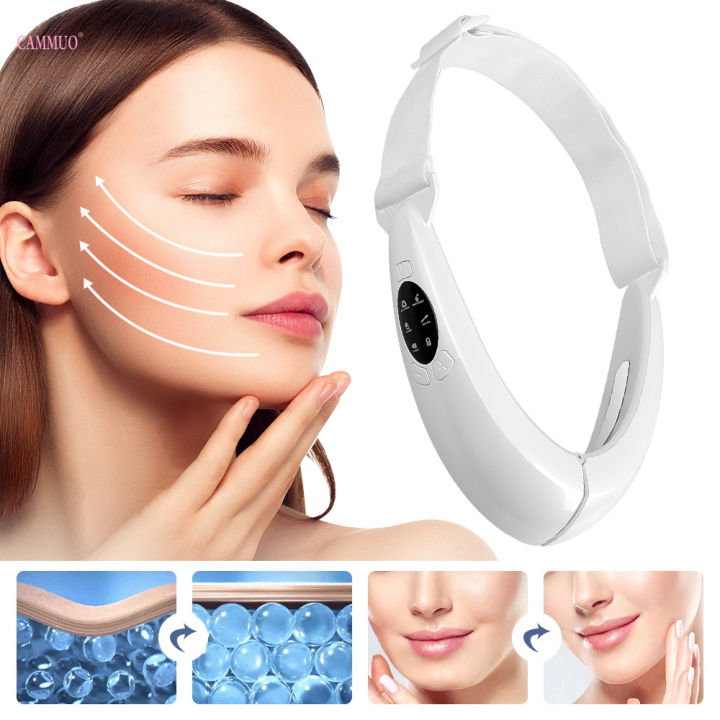 Cammuo EMS Face Massager Chin Lift Strap Led Photon Therapy Vibr ation  Slimming Device Cellulite Jaw Face Lifting Machine | Lazada