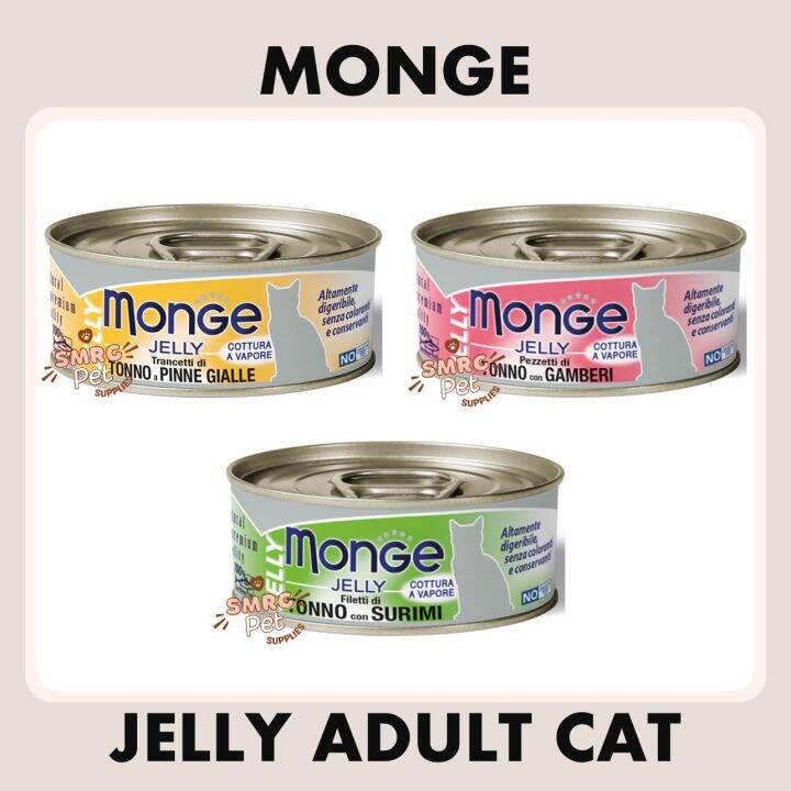 Monge Jelly Yellowfin Tuna 80g Canned for Cats Lazada PH