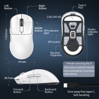 X3ฉลามโจมตี2.4กรัม/เมาส์ไร้สายบลูทูธ49กรัมเบามาก26000DPI เมาส์เล่นเกม Esports Mouse Komputer PAW3395สำหรับแล็ปท็อป PC