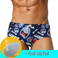 Hot Sell Swimwear Men Brief With Front Pad Low Waist Sexy Swimsuit Swimming Trunks Men Swim Shorts Sunga