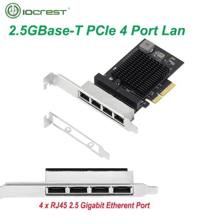 1 IOCREST 2.5 Gigabit Quad Port Pcie RJ45 Lan 10/100/1000/ 2500Mbps