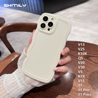 เคสโทรศัพท์แบบเรียบง่ายทำจากซิลิโคนนิ่ม Realme 11 Pro 11 Pro 11 Pro + Q5 K10X V11คลื่นแฟชั่นแบบ V15สีทึบหรูหราทำจากซิลิโคนนิ่มเคสโทรศัพท์แบบเรียบง่าย