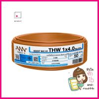 สายไฟ THW NNN 1x4 ตร.มม. 50 ม. สีน้ำตาลTHW ELECTRIC WIRE NNN 1X4 SQ.MM 50M BROWN **ด่วน ของมีจำนวนจำกัด**