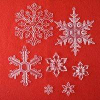 Transparent acrylic Christmas tree decoration snowflake pendant accessories wedding home decoration photography props snowflake