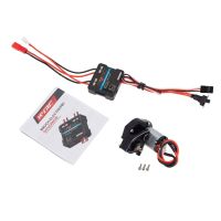 อลูมิเนียมกล่องเกียร์กลางเกียร์มอเตอร์40A แปรง ESC ชุดสำหรับ Axial SCX24 90081 Wrangler 124ขนาด RC รุ่นรถ