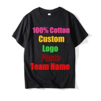 Custom Logo Printing Personalized Mens Tshirts Custom Solid Color Text Photos Clothing Ads Pure Cotton