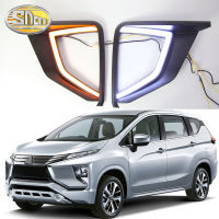 SNCN ไฟหน้ารถยนต์ LED 12V 2ชิ้น,ไฟหน้ารถสำหรับ Mitsubishi Xpander 2017 2018 2019เดย์ไลท์สัญญาณสีเหลืองเดย์ไลท์ที่2020ไฟตัดหมอก DRL