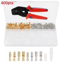 ☃ 400/320/240pcs Male Female Bullet Terminals Motorcycle Crimp Terminals Electrical Wire Bullet Connectors SN48B Crimping Plier