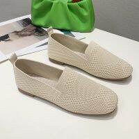 2023 Spring New Mesh Ballet Flats Women Square Toe Daily Loafers Breathable Flats Driving Shoes Sneakers Boat Shoes woman flats