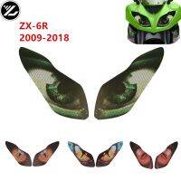 For KAWASAKI ZX-6R NINJA636 2009-2018 2010 11 12 Motorcycle accessories headlight protection sticker headlights eye body sticker Decals  Emblems